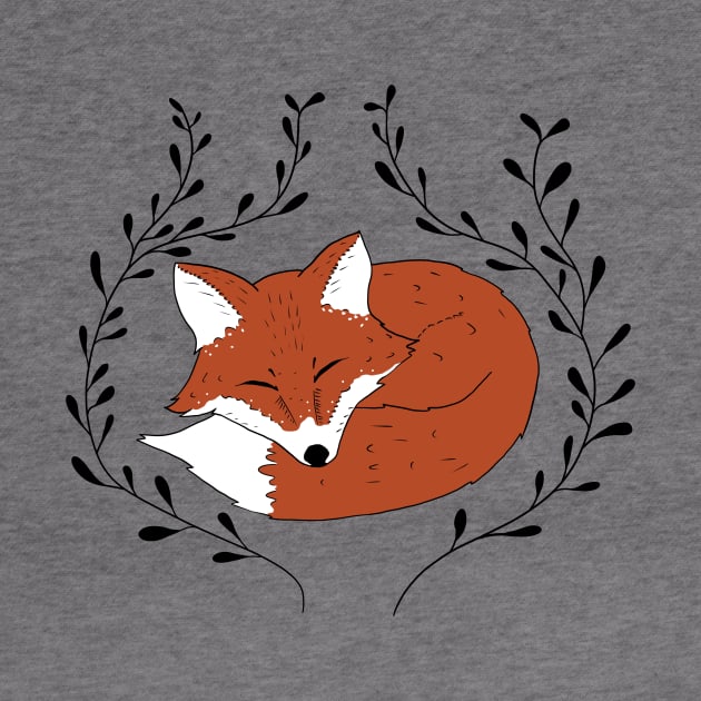 Sleeping fox by WhiteRave